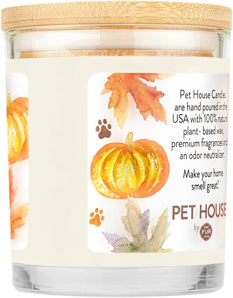 &quot;Cozy Pumpkin Pie Pet House Candle 2-Pack - Eco-Friendly Soy Candles for Long-Lasting Odor Elimination!&quot;