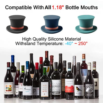 &quot;Silicone Wine Stoppers Set - Keep Your Bottles Fresh and Fizzy!&quot;