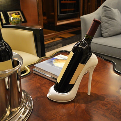 &quot;Chic High Heel Wine Bottle Holder - Stylish Kitchen and Bar Decor&quot;