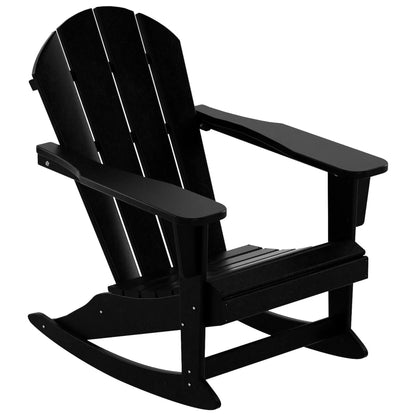 &quot;Black Eco-Friendly All-Weather Outdoor Rocking Chair - Laguna Adirondack&quot;