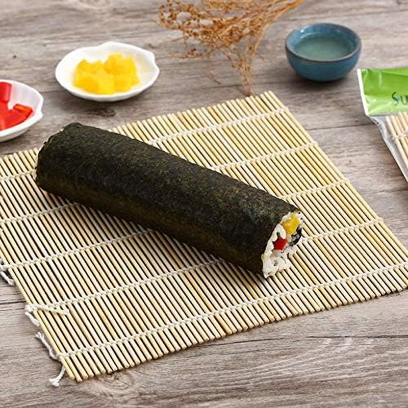 Bamboo Sushi Rolling Mat Set - Complete Sushi Making Kit with Rice Paddle and Scoop