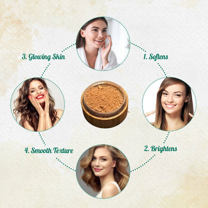 &quot;Organic Glow Loose Powder. Sustainable Beauty Essential.&quot;