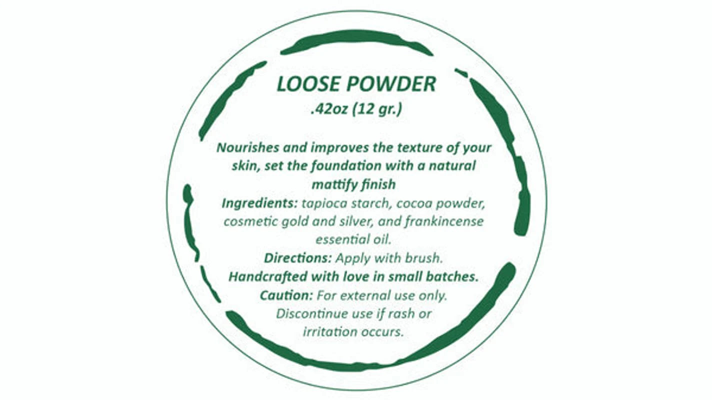 &quot;Organic Glow Loose Powder. Sustainable Beauty Essential.&quot;