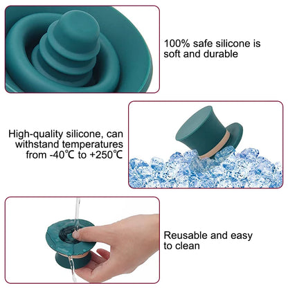 &quot;Silicone Wine Stoppers Set - Keep Your Bottles Fresh and Fizzy!&quot;