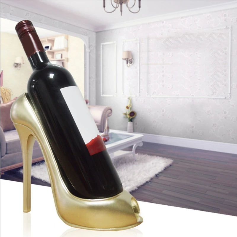 &quot;Chic High Heel Wine Bottle Holder - Stylish Kitchen and Bar Decor&quot;