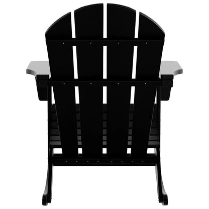 &quot;Black Eco-Friendly All-Weather Outdoor Rocking Chair - Laguna Adirondack&quot;