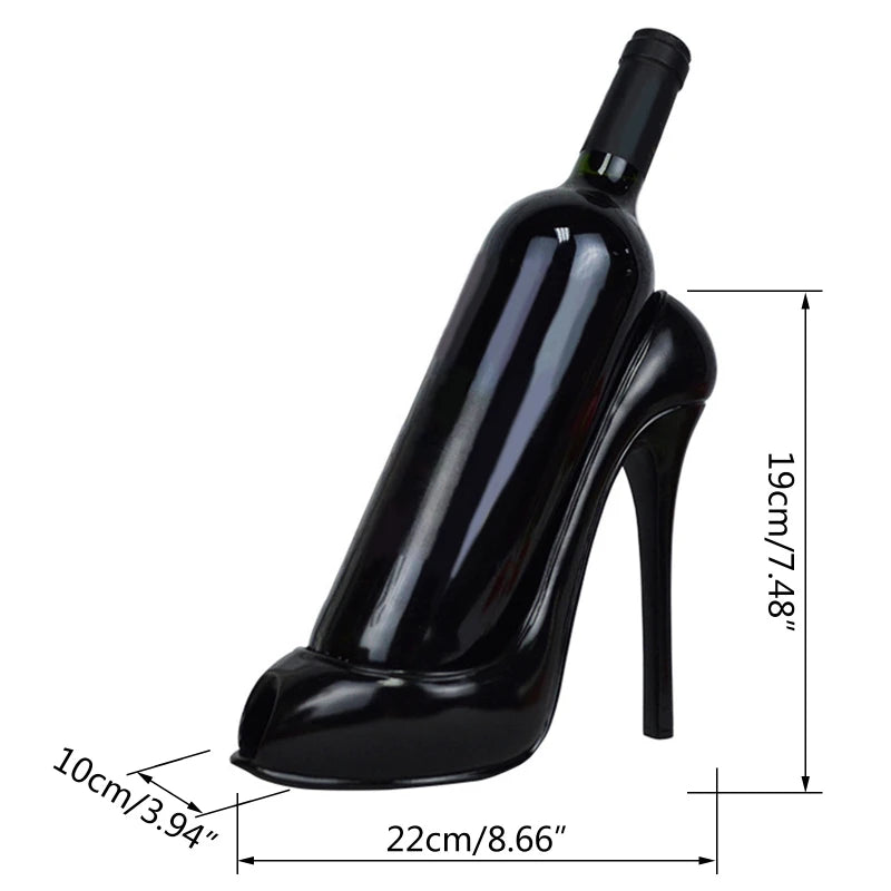 &quot;Chic High Heel Wine Bottle Holder - Stylish Kitchen and Bar Decor&quot;