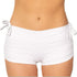 "USA-Made Eco Chic Stretchy Yoga Shorts: Adjustable Tie Side"