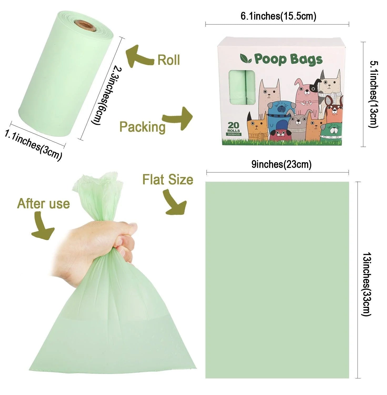 &quot;GreenPaws Biodegradable Dog Poop Bags&quot;