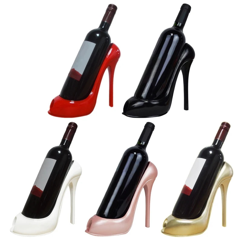 &quot;Chic High Heel Wine Bottle Holder - Stylish Kitchen and Bar Decor&quot;