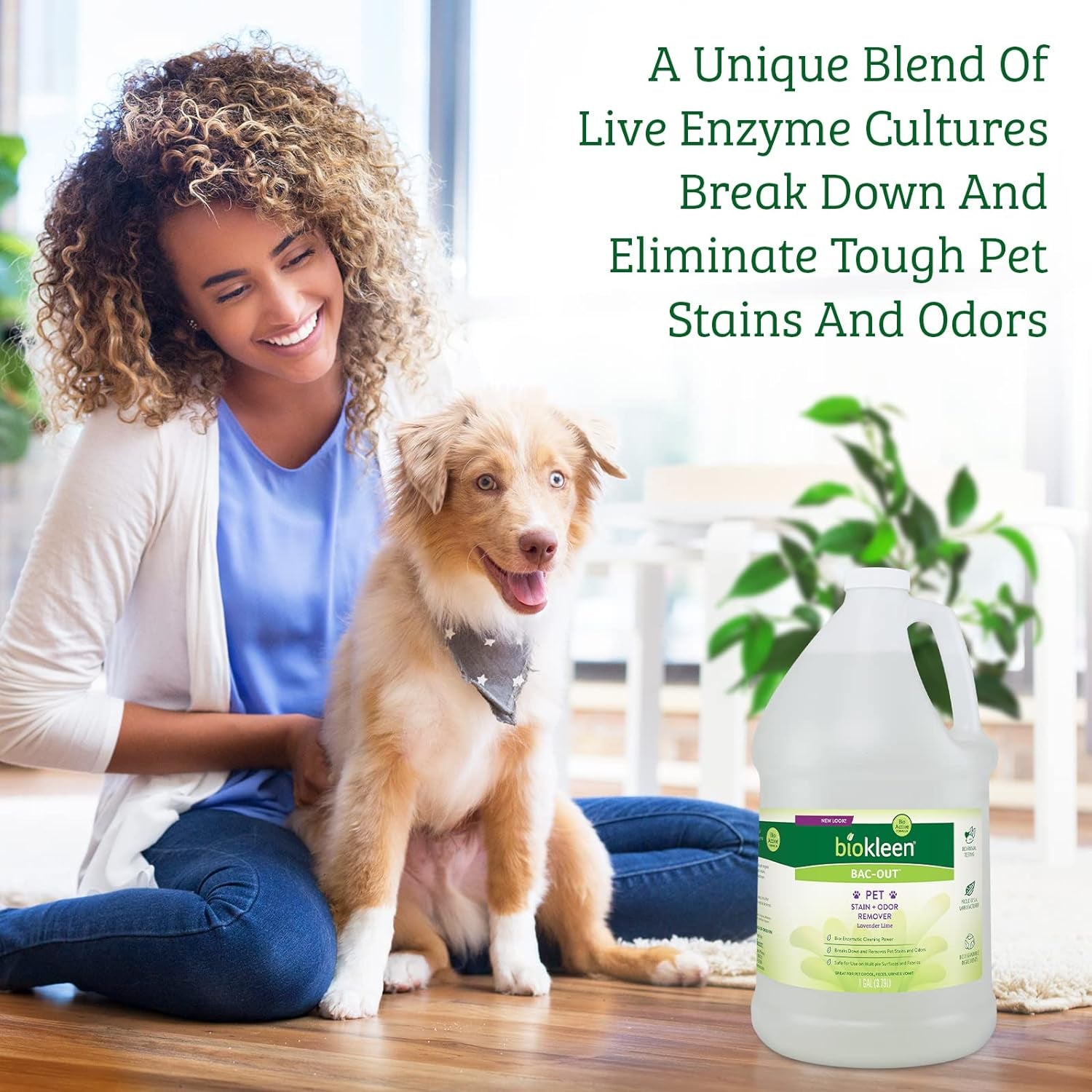 &quot;Eco-Friendly Bac-Out Pet Stain Remover - 2 Gallons of Powerful Enzymatic Formula for Safe, Natural Stain &amp; Odor Elimination on Carpets!&quot;