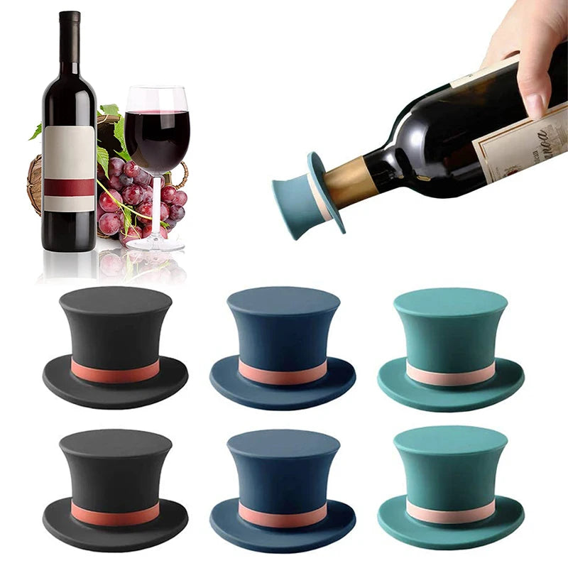 &quot;Silicone Wine Stoppers Set - Keep Your Bottles Fresh and Fizzy!&quot;