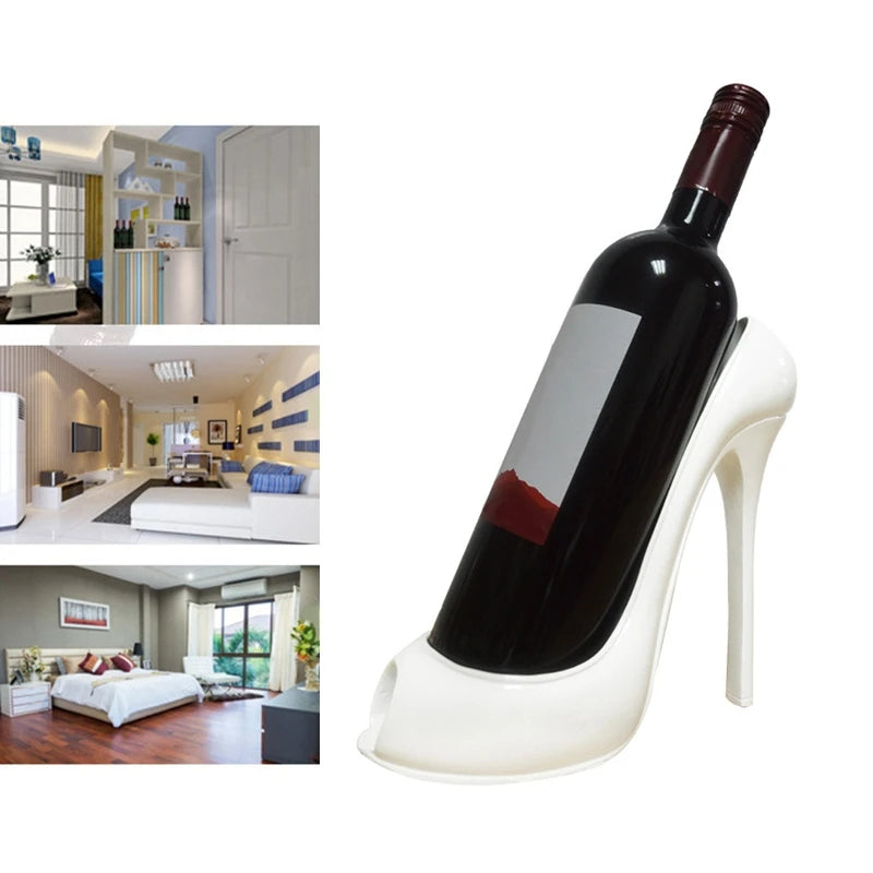 &quot;Chic High Heel Wine Bottle Holder - Stylish Kitchen and Bar Decor&quot;