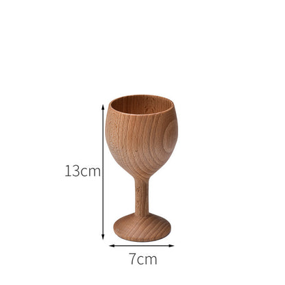 Eco-friendly Anti-scald Wooden Tea Cup Goblet