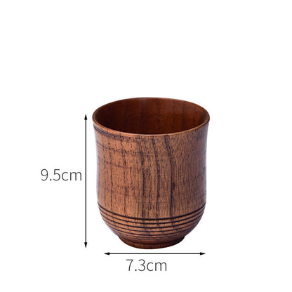 Eco-friendly Anti-scald Wooden Tea Cup Goblet