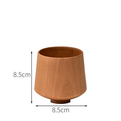 Eco-friendly Anti-scald Wooden Tea Cup Goblet