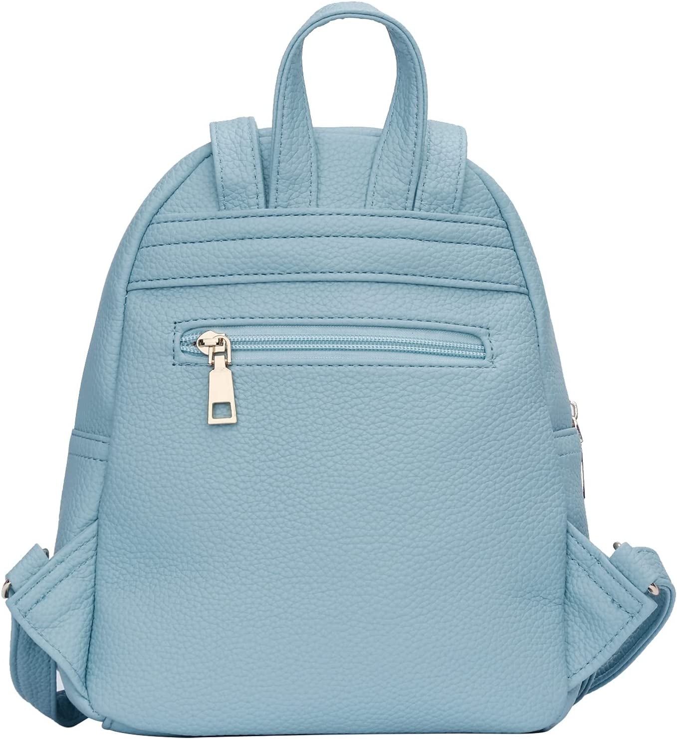 Fashion Mini Backpack for Teen Girls Eco Friendly Synthetic Leather Bookbag for Women (Mini Size, Blue)