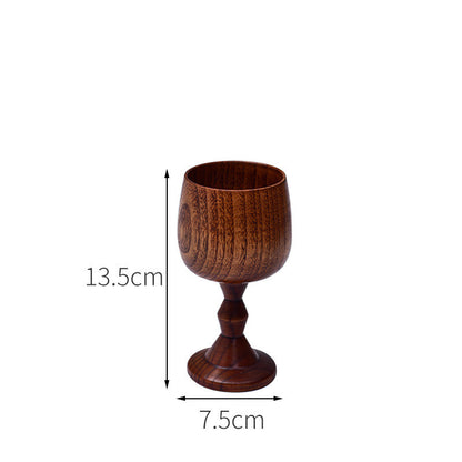 Eco-friendly Anti-scald Wooden Tea Cup Goblet