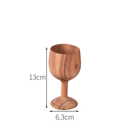 Eco-friendly Anti-scald Wooden Tea Cup Goblet