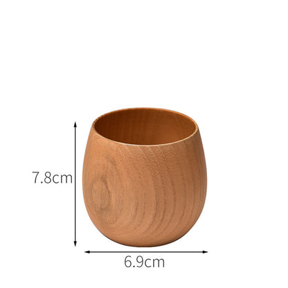 Eco-friendly Anti-scald Wooden Tea Cup Goblet