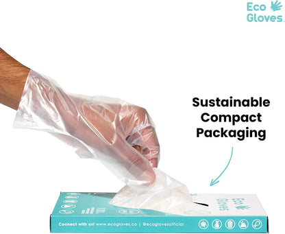 Plant-Based Compostable Eco-Friendly Gloves for Food Prep &amp; Cleaning