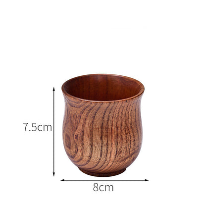 Eco-friendly Anti-scald Wooden Tea Cup Goblet