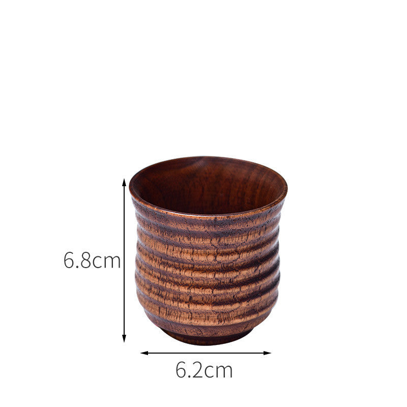 Eco-friendly Anti-scald Wooden Tea Cup Goblet