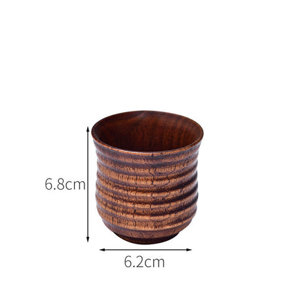 Eco-friendly Anti-scald Wooden Tea Cup Goblet