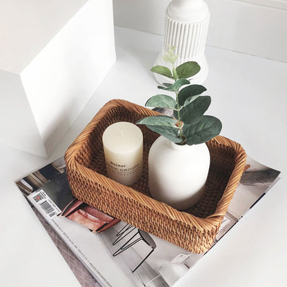 Hand-woven Rattan Wicker Basket