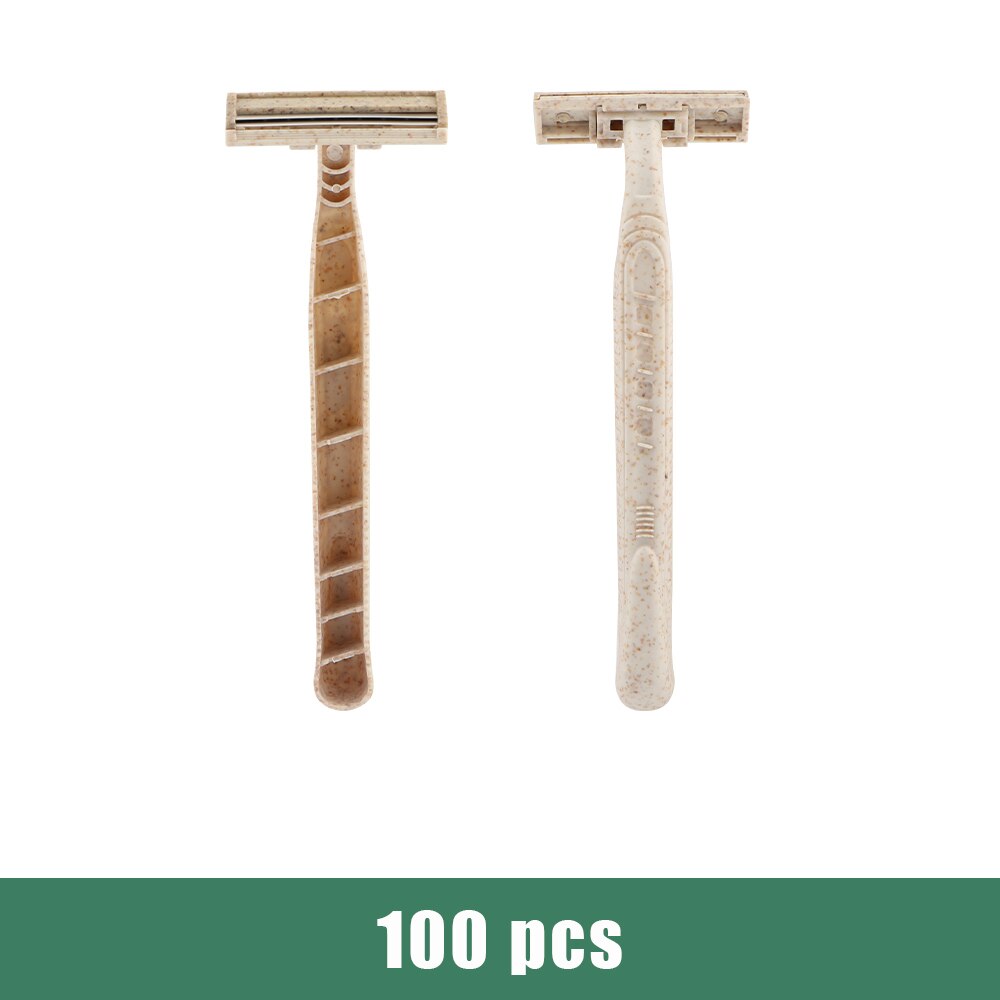 50/100 Pieces Eco Friendly Wheat Straw Manual Razor