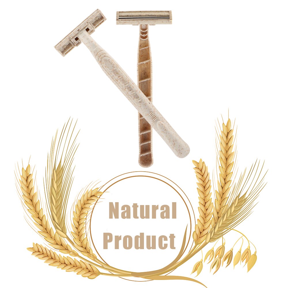 50/100 Pieces Eco Friendly Wheat Straw Manual Razor