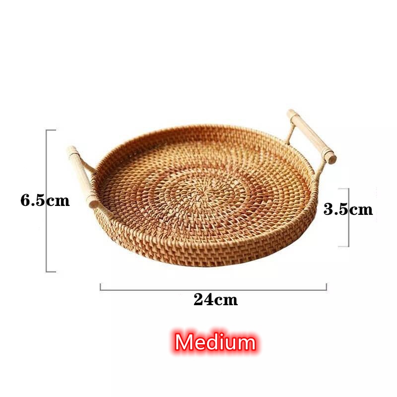 Hand-woven Rattan Wicker Basket