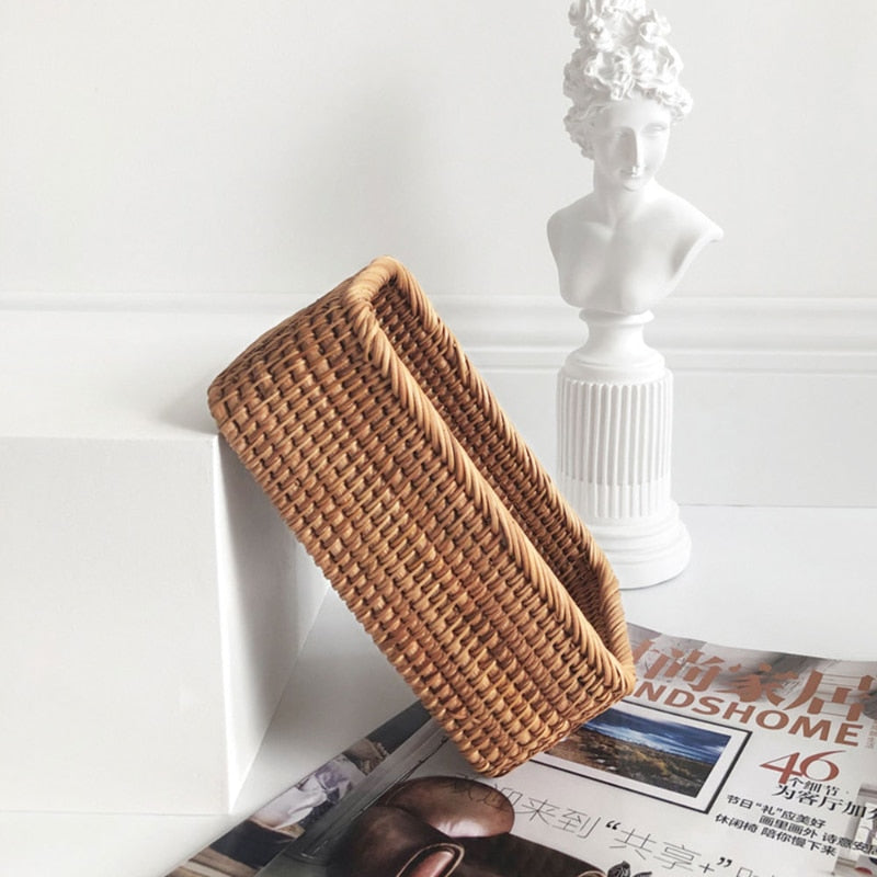 Hand-woven Rattan Wicker Basket