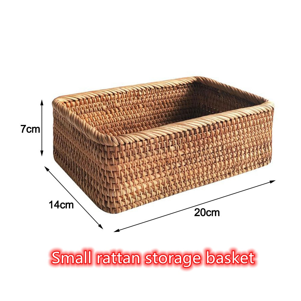 Hand-woven Rattan Wicker Basket