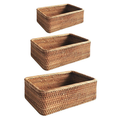 Hand-woven Rattan Wicker Basket