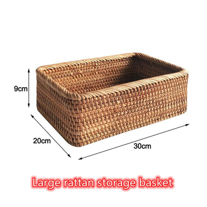 Hand-woven Rattan Wicker Basket