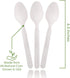 100% Compostable Spoons - 140 Large Disposable Utensils (6.3 In.) Eco Friendly Durable and Heat Resistant Alternative to Plastic Spoons with Convenient Tray by Ecovita