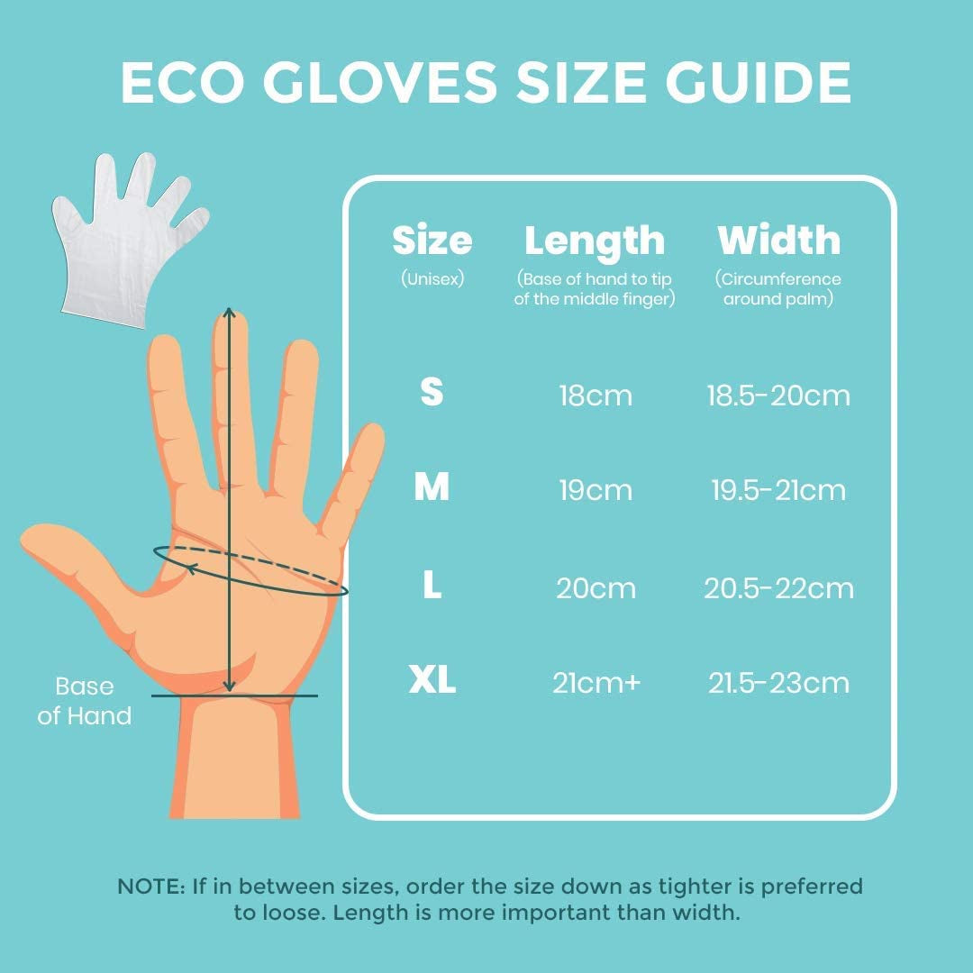 Plant-Based Compostable Eco-Friendly Gloves for Food Prep &amp; Cleaning