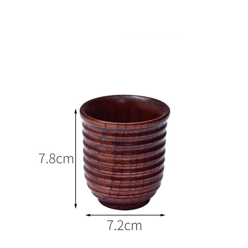 Eco-friendly Anti-scald Wooden Tea Cup Goblet