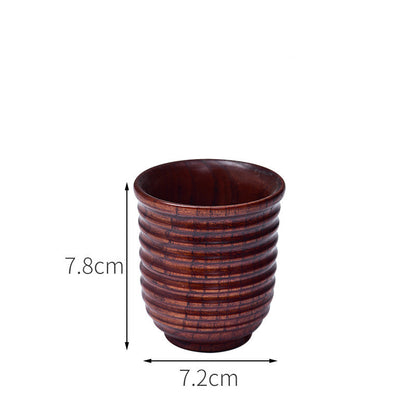 Eco-friendly Anti-scald Wooden Tea Cup Goblet